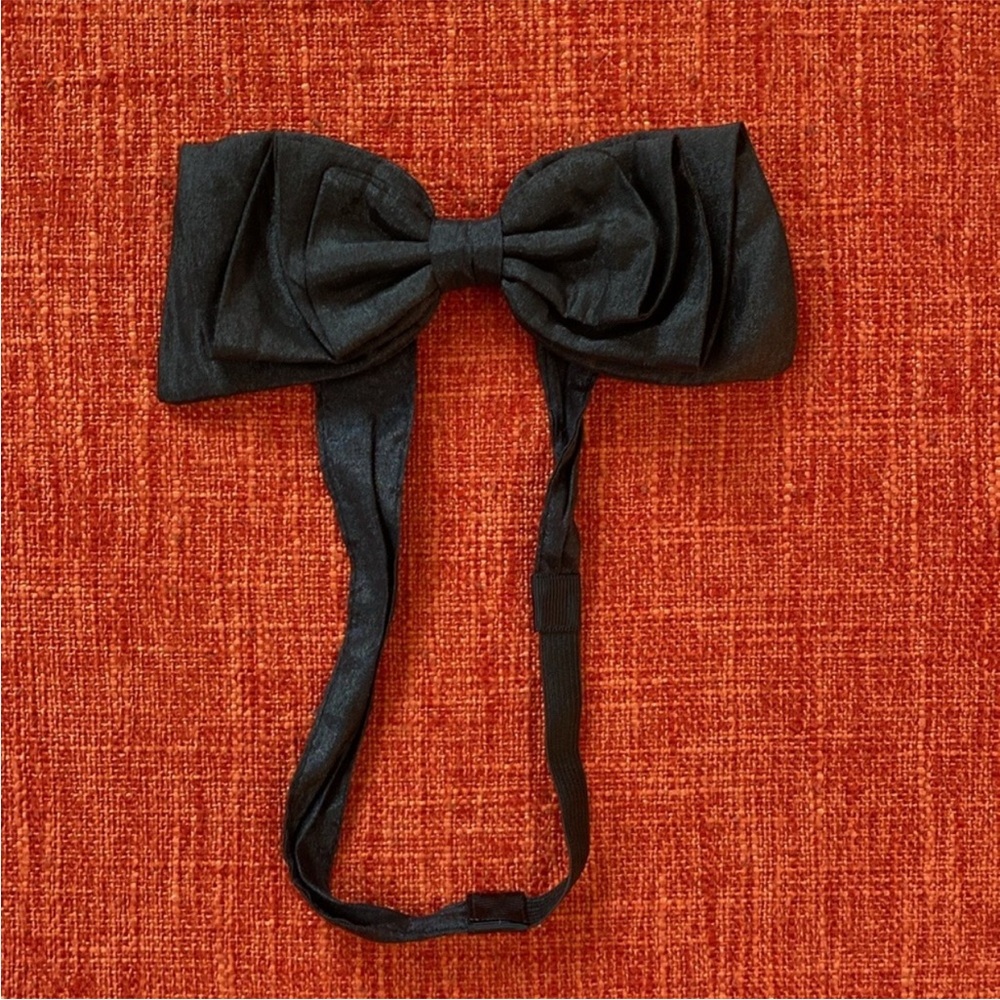 Black Chiffon iridescent Hair Bow Headband